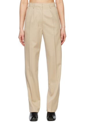 Arch The Beige Simple Line Trousers