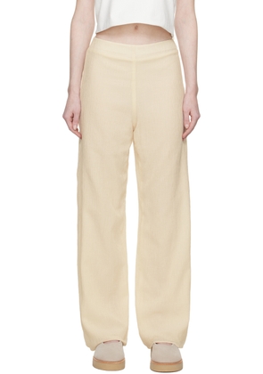 Missing You Already Off-White Relaxed-Fit Lounge Pants