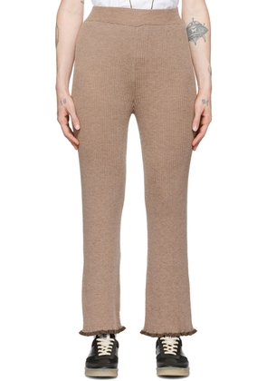 MM6 Maison Margiela Brown Rib Lounge Pants