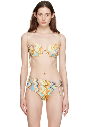 JACQUEMUS Multicolor Le Raphia 'Le Haut De Maillot Aouro' Bikini Top