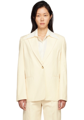 GIA STUDIOS Off-White Single Button Blazer
