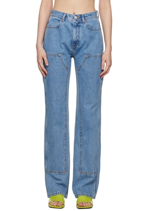 Andersson Bell SSENSE Exclusive Blue Jade Carpenter Jeans