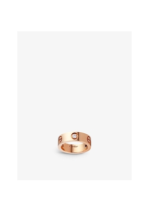 Cartier Love 18ct Rose-Gold and 3 Diamonds Ring