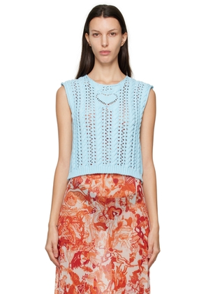 Marco Rambaldi SSENSE Exclusive Blue Braided Vest