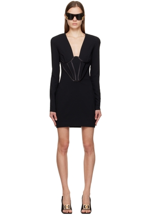Versace Black Corset Mini Dress