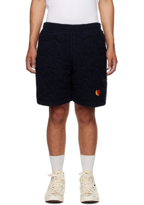 Sky High Farm Workwear Navy Quilted Shorts