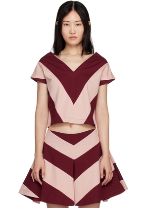Rose Murdoch Burgundy & Pink Jack Top