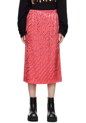 Marni Pink Sequin Midi Skirt