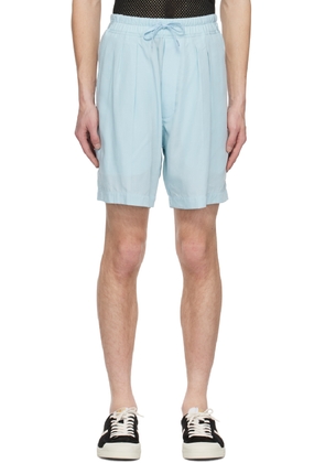TOM FORD Blue Pleated Shorts