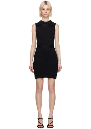 Hugo Black Paneled Minidress