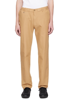 BOSS Beige Slim-Fit Trousers
