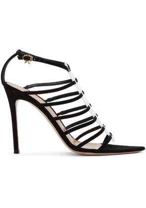 Gianvito Rossi Black Suede Heeled Sandals