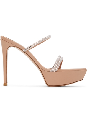 Gianvito Rossi Pink Cannes Platform Heeled Sandals