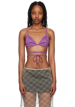 Maryam Nassir Zadeh Purple Mara Bikini Top