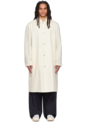 Jil Sander White Printed Coat