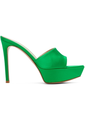 Gianvito Rossi Green Platform Heeled Sandals