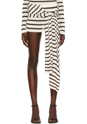 Jean Paul Gaultier White & Brown 'The Sailor' Miniskirt