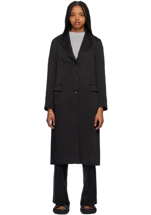 Youth Black Crushed Coat