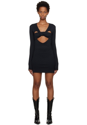 AMBUSH Black Monogram Mini Dress