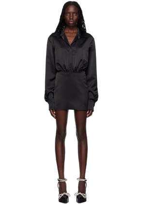 MACH & MACH Black Karma Flower Minidress