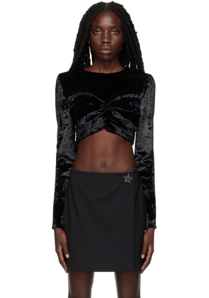 MSGM Black Twist Blouse