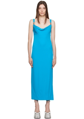 Versace Blue Medusa Midi Dress