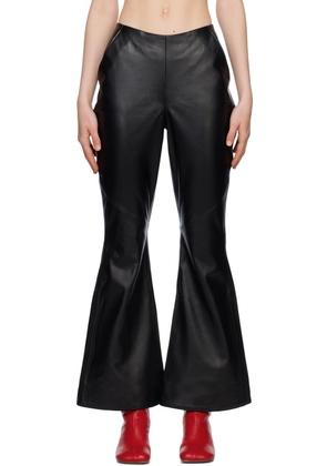 Tara Hakin SSENSE Exclusive Black Leather Trousers