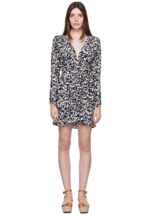 Isabel Marant Navy & Off-White Lara Minidress