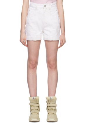 Isabel Marant White Vetanio Denim Shorts