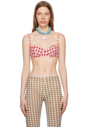 Acne Studios Red Sweetheart Bra