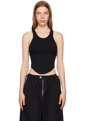 Dion Lee Black Float Tank Top