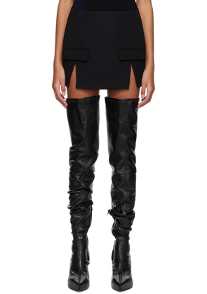 Dion Lee Black Split Hem Miniskirt