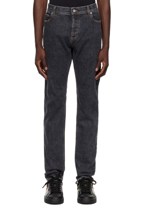 Balmain Black Distressed Jeans
