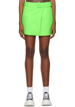 AMI Paris Green Belted Miniskirt