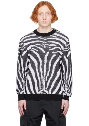 Balmain Black & Gray Zebra Sweater