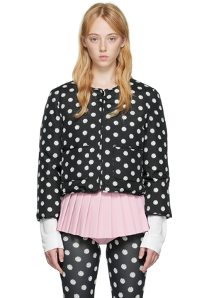 Pushbutton Black Daisy Dot Down Jacket