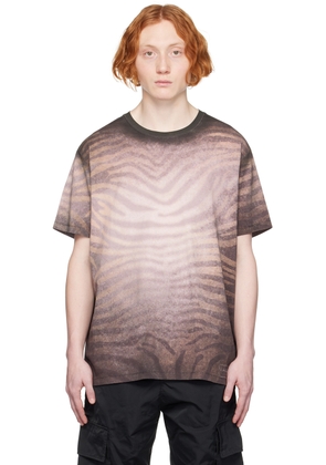 Balmain Gray Zebra T-Shirt