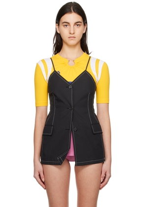 Pushbutton Black Button Camisole