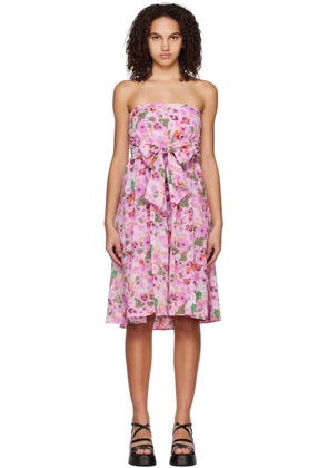 GANNI SSENSE Exclusive Pink Floral Cover Up