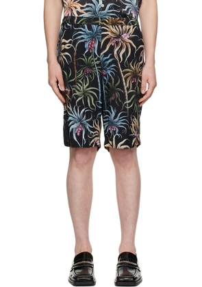 Endless Joy Black Night Palm Board Shorts