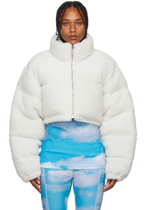 VTMNTS White Cropped Shearling Jacket