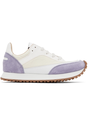 Spalwart White & Purple Tempo Sneakers