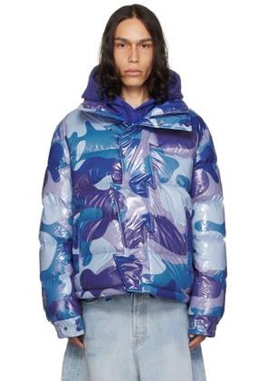 Members of the Rage Blue Camo Puffer Jacket
