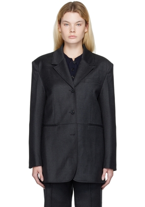 DRAE Gray Single-Breasted Blazer