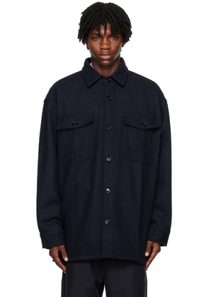 AMI Paris Navy Pocket Shirt