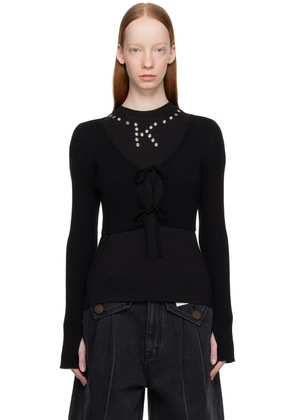 KIMHĒKIM Black Cropped Cardigan