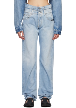 VTMNTS Blue Double Waist Jeans