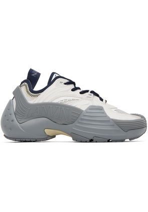 Lanvin SSENSE Exclusive Gray & Navy Flash-X Sneakers