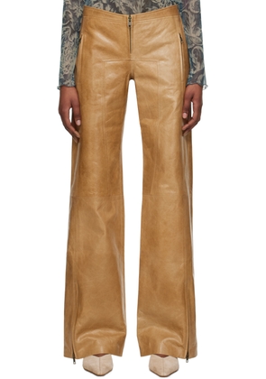 KNWLS Tan Stain Trousers