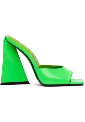 The Attico Green Devon Heeled Sandals
